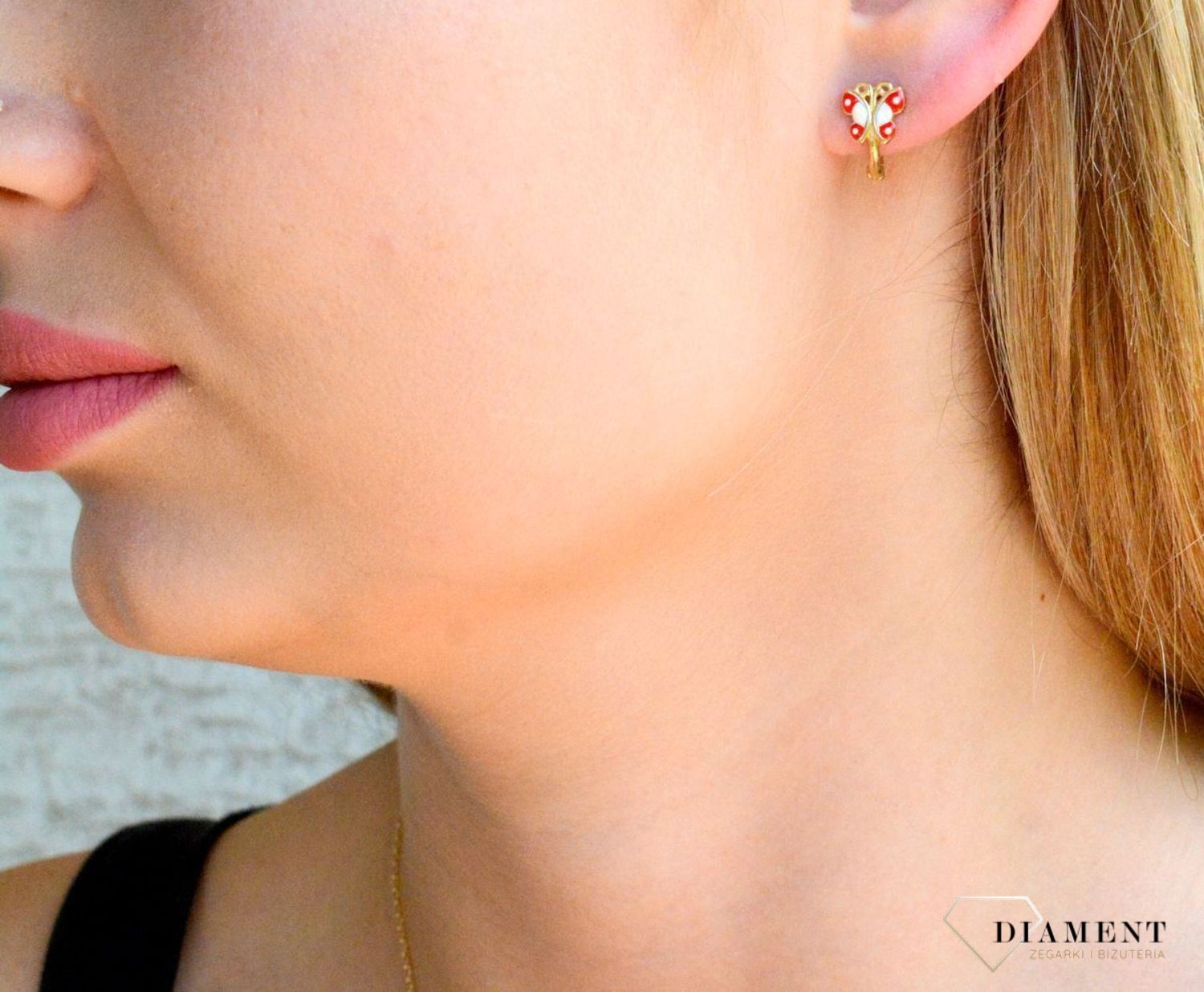 Złote kolczyki 333 motylki KL 3299 333.jpg